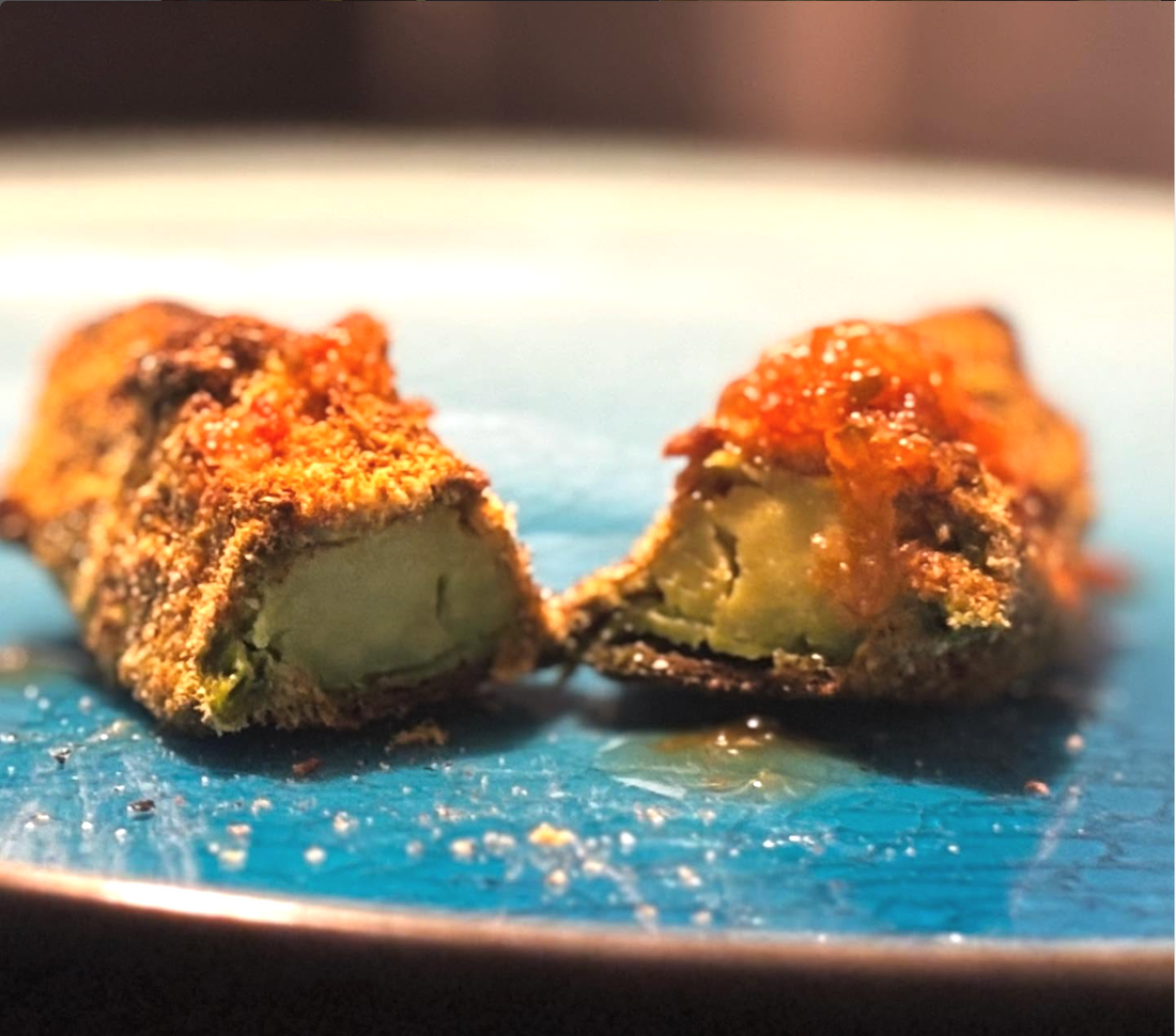 Crispy Avocado Bites with Pepper Dem