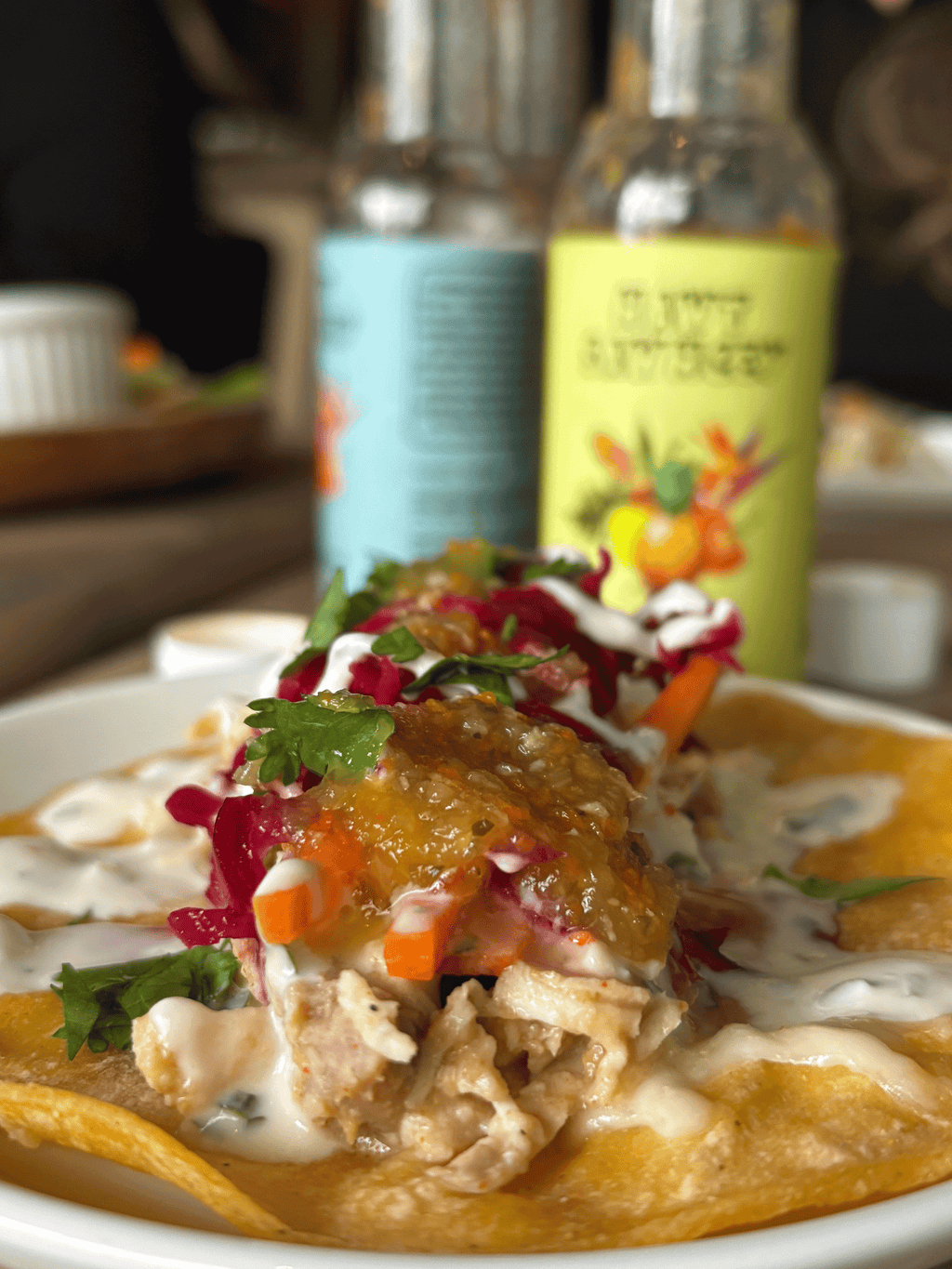Pineapple Bacchanal hot sauce with tacos