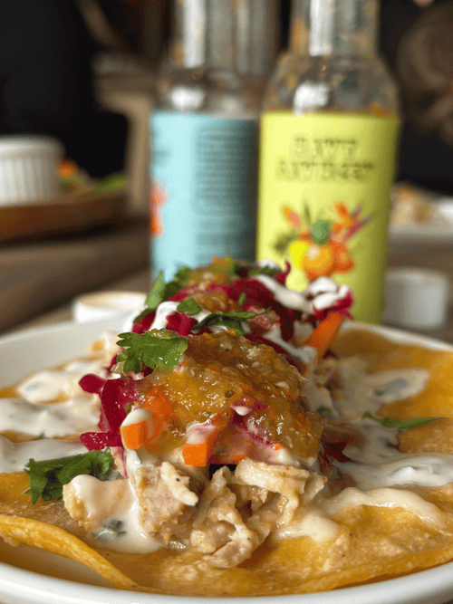 Pineapple Bacchanal hot sauce with tacos